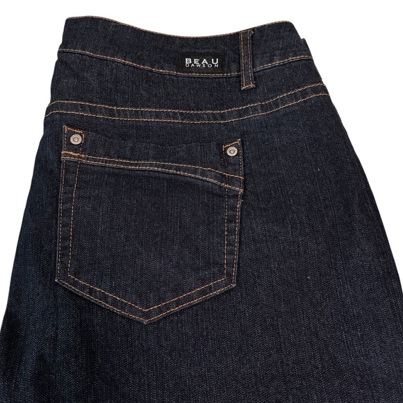 BEAU DAWSON  - SIZE 16 - Dark Blue Denim Shorts - JORTS - NAUTICAL BUTTONS B21 - Picture 3 of 9